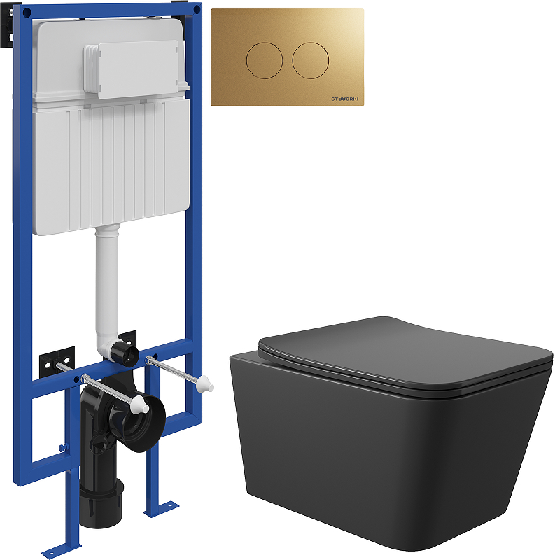 Комплект унитаза с инсталляцией STWORKI MAC0140+510162+500474 
