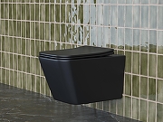 Комплект унитаза с инсталляцией STWORKI CN3007MB+510162+230823 цвет Черный матовый с сиденьем Микролифт и клавишей смыва цвет Хром матовый-2