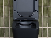 Комплект унитаза с инсталляцией STWORKI CN3007MB+510162+230823 цвет Черный матовый с сиденьем Микролифт и клавишей смыва цвет Хром матовый-7