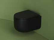 Комплект унитаза с инсталляцией STWORKI CN4006MB+510162+230823 цвет Черный матовый с сиденьем Микролифт и клавишей смыва цвет Хром матовый-2