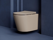 Комплект унитаза с инсталляцией STWORKI CN6000MC+510162+230823 цвет Капучино матовый с сиденьем Микролифт и клавишей смыва цвет Хром матовый-2