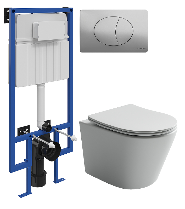 Комплект унитаза с инсталляцией STWORKI CN6000MW+510162+230823 