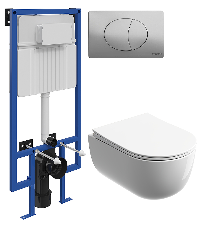 Комплект унитаза с инсталляцией STWORKI CN6063+510162+230823 