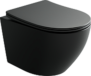 Комплект унитаза с инсталляцией STWORKI CN11001MB+510162+230823 цвет Черный матовый с сиденьем Микролифт и клавишей смыва цвет Хром матовый-2