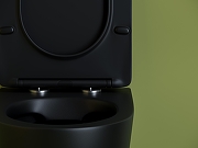 Комплект унитаза с инсталляцией STWORKI CN11001MB+510162+230823 цвет Черный матовый с сиденьем Микролифт и клавишей смыва цвет Хром матовый-7