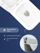 Комплект унитаза с инсталляцией STWORKI Молде S23401WH+S28500CR цвет Белый с сиденьем Микролифт и клавишей смыва цвет Хром глянцевый-9