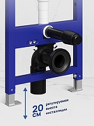Комплект унитаза с инсталляцией STWORKI Готланд S13401WH+S28500BK цвет Белый с сиденьем Микролифт и клавишей смыва цвет Черный матовый-3