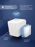 Комплект унитаза с инсталляцией STWORKI Молде S23401WH+S28500GM цвет Белый с сиденьем Микролифт и клавишей смыва цвет Золото матовое-6