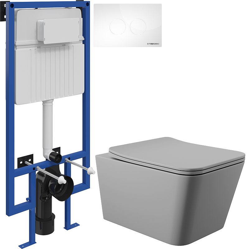 Комплект унитаза с инсталляцией STWORKI MAC0130+510162+500470 