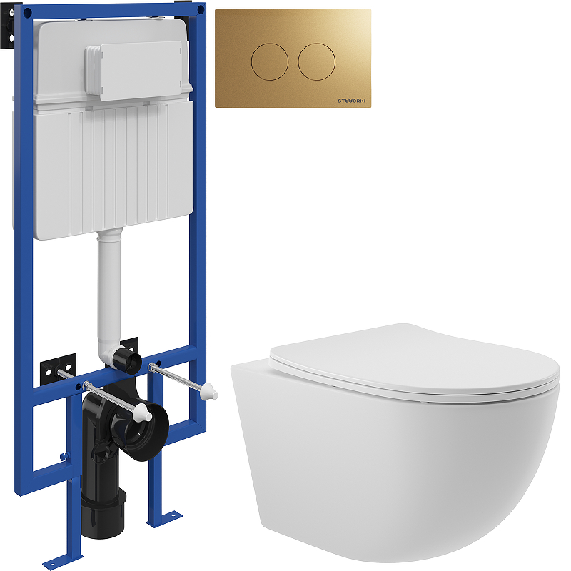 Комплект унитаза с инсталляцией STWORKI OVO0120+510162+500474 