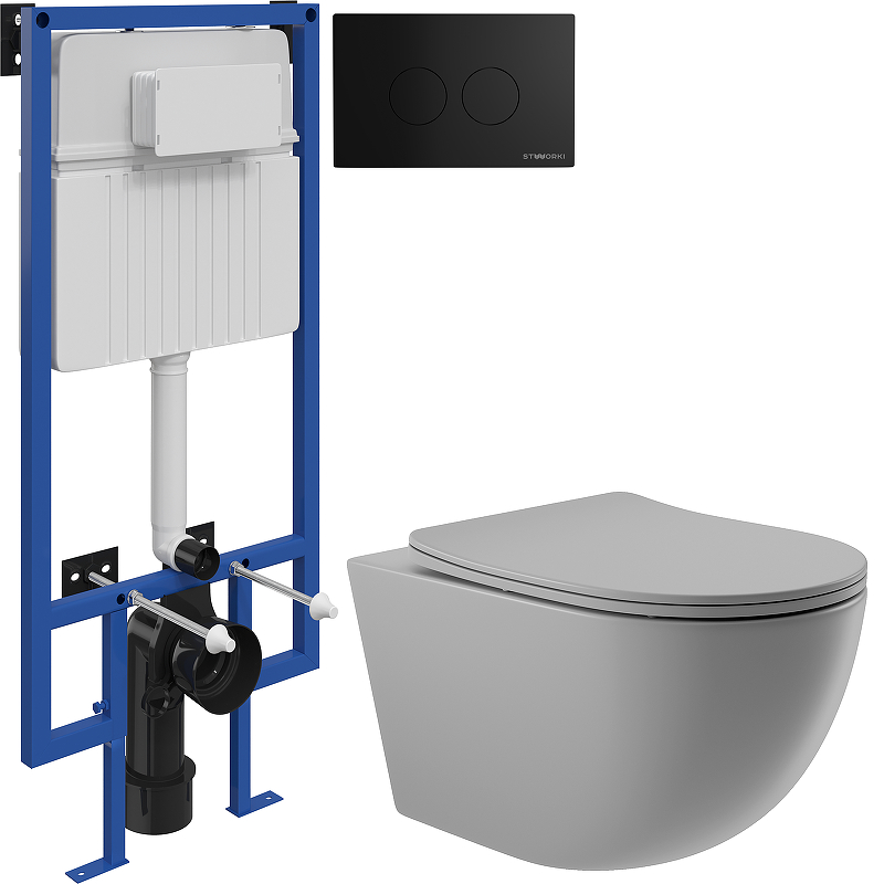 Комплект унитаза с инсталляцией STWORKI OVO0130+510162+500471 