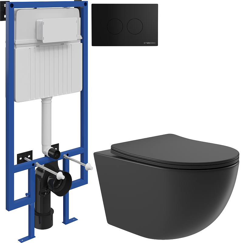 Комплект унитаза с инсталляцией STWORKI OVO0140+510162+500471 