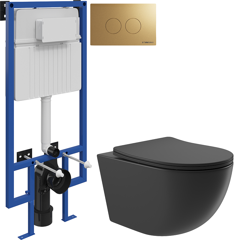 Комплект унитаза с инсталляцией STWORKI OVO0140+510162+500474 