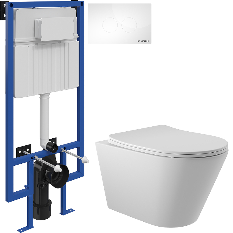 Комплект унитаза с инсталляцией STWORKI CON0120+510162+500470 