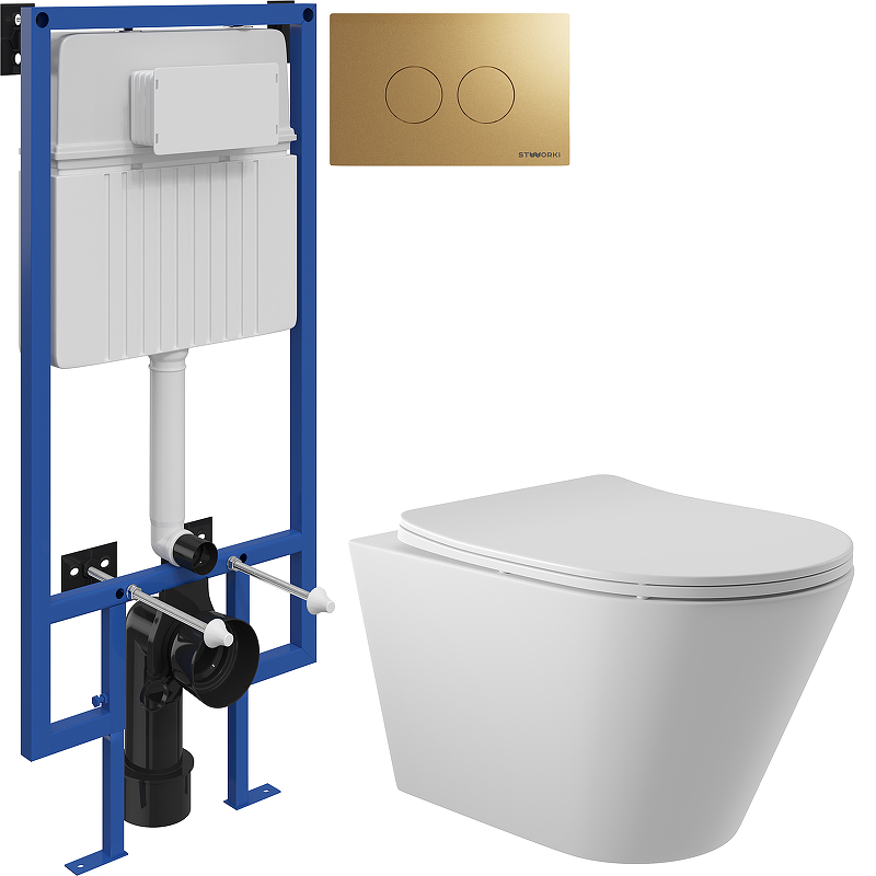 Комплект унитаза с инсталляцией STWORKI CON0120+510162+500474 