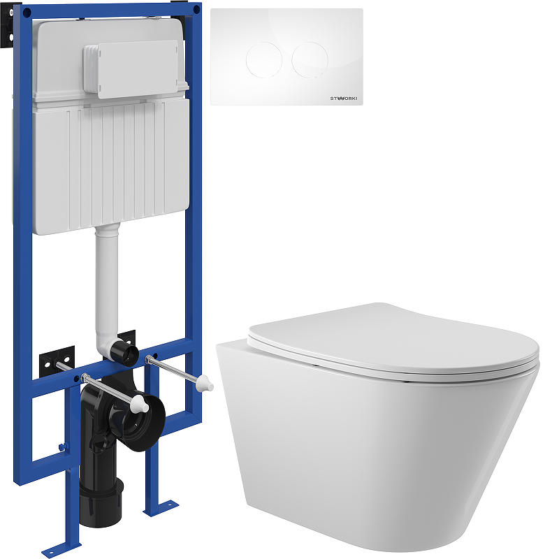Комплект унитаза с инсталляцией STWORKI CON0110+510162+500470 