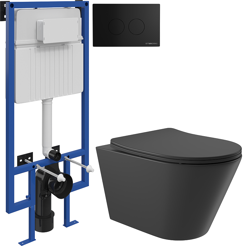 Комплект унитаза с инсталляцией STWORKI CON0140+510162+500471 