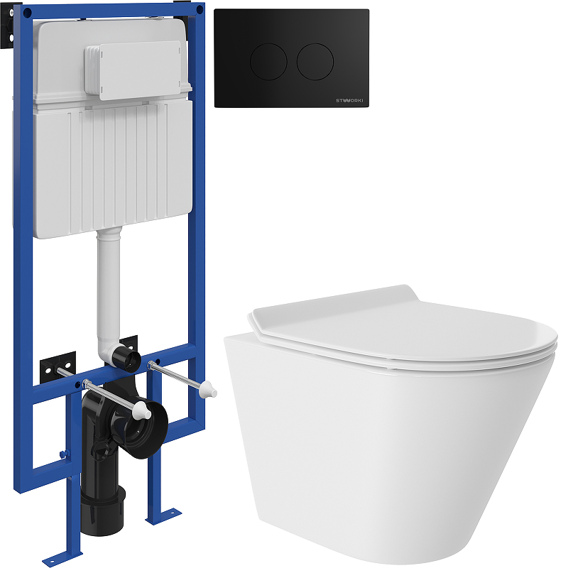 Комплект унитаза с инсталляцией STWORKI CONT0110+510162+500471 