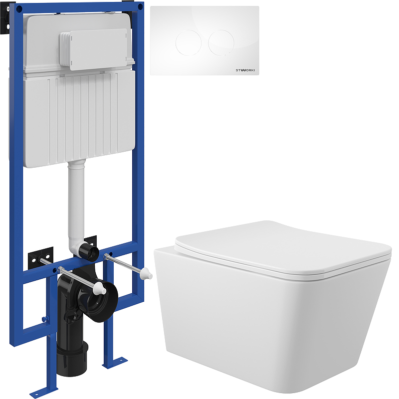 Комплект унитаза с инсталляцией STWORKI MAC0120+510162+500470 