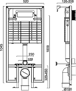 Унитаз с инсталляцией STWORKI INS-676698 цвет Белый с сиденьем Микролифт и клавишей смыва цвет Черный матовый-6