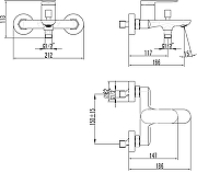 Душевая система STWORKI Сортланд/Колдинг S10010BK+S32180BK+S10100BK со смесителем для раковины цвет Черный-15