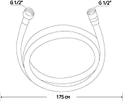 Душевой шланг STWORKI SH-001GB цвет Вороненая сталь-2