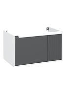 Тумба под раковину STWORKI Мурманск 80 подвесная цвет Антрацит-3