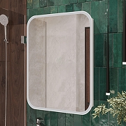 Зеркальный шкаф STWORKI Алта 60 L ZH60х80L с подсветкой цвет Белый-1