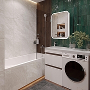 Зеркальный шкаф STWORKI Алта 60 L ZH60х80L с подсветкой цвет Белый-4