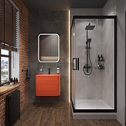 Зеркальный шкаф STWORKI Алта 50 R ZH50х70P с подсветкой цвет Белый-3