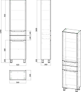 Шкаф пенал STWORKI Монтре 50 Мон.04.190/N/ANT цвет Антрацит-3