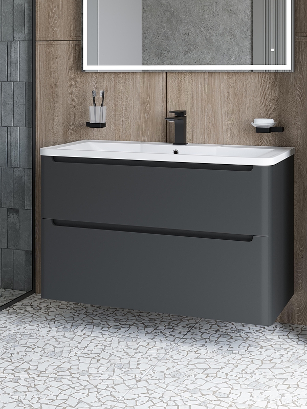 Тумба с раковиной STWORKI Монтре 100 подвесная 