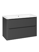 Тумба с раковиной STWORKI Монтре 100 подвесная цвет Антрацит-2