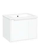 Тумба с раковиной STWORKI Мурманск 60 подвесная цвет Белый-11