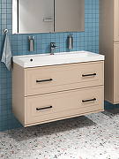 Тумба с раковиной STWORKI Хадстен 100 подвесная цвет Латте