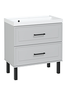 Тумба с раковиной STWORKI Хадстен 80 цвет Серый-1