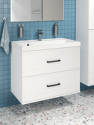 Тумба с раковиной STWORKI Хадстен 80 подвесная цвет Белый