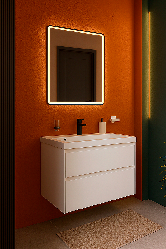 Тумба с раковиной STWORKI Родос 80 подвесная 