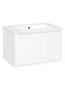 Тумба с раковиной STWORKI Мурманск 70 подвесная цвет Белый-11