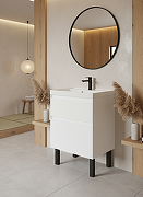 Тумба с раковиной STWORKI Родос 55 цвет Белый-2