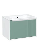Тумба под раковину STWORKI Мурманск 70 подвесная цвет Бирюза, Белый-3
