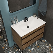 Тумба с раковиной STWORKI Гриндстед 70 подвесная цвет Дуб таксония-2