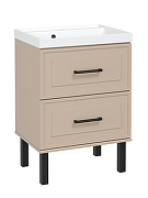 Тумба с раковиной STWORKI Хадстен 55 подвесная цвет Латте