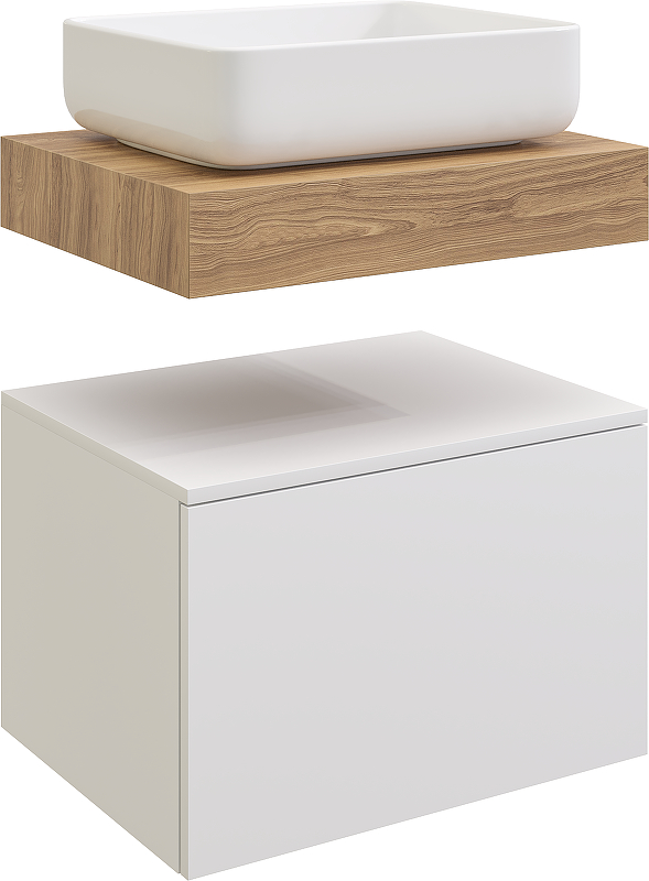 Тумба с раковиной STWORKI Ольборг 60 SRT-488937 подвесной 