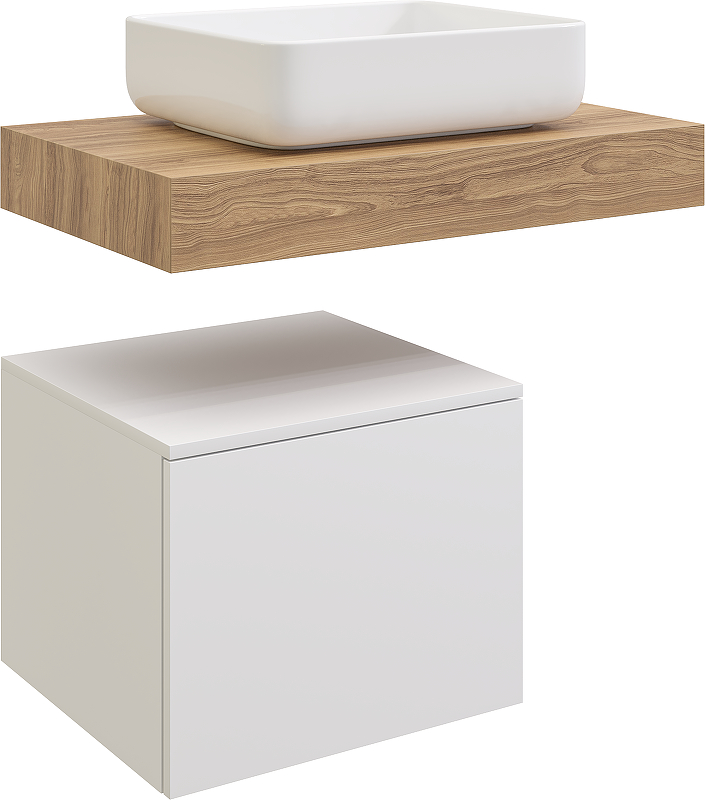 Тумба с раковиной STWORKI Ольборг 80 SRT-489054 подвесной 