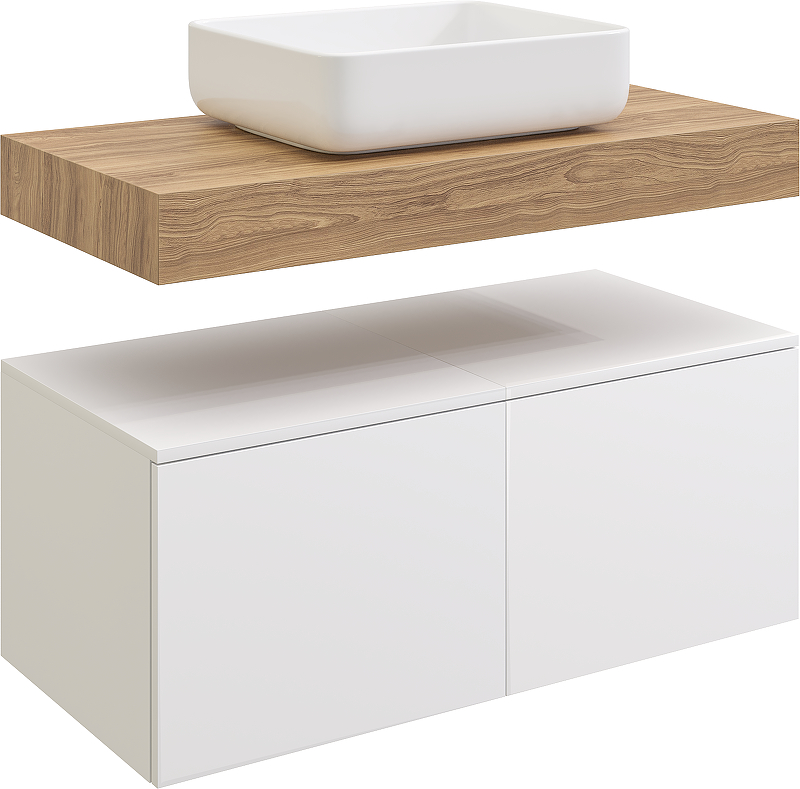 Тумба с раковиной STWORKI Ольборг 100 SRT-489116 подвесной 