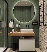 Тумба с раковиной STWORKI Ольборг 100 SRT-489129 подвесной цвет Белый матовый Дуб французски-5