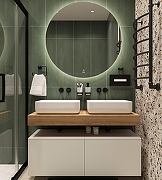 Тумба с раковиной STWORKI Ольборг 120 SRT-489135 подвесной цвет Белый матовый Дуб французски-3