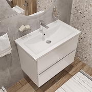 Тумба с раковиной STWORKI Колдинг 80 TR-620770 подвесная цвет Белый-2