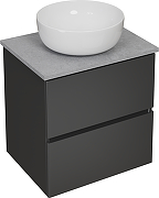 Тумба с раковиной STWORKI Колдинг 60 TR-620773 подвесная цвет Антрацит